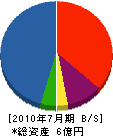 戸高コーポレーション 貸借対照表 2010年7月期