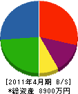 嬬恋水道設備 貸借対照表 2011年4月期