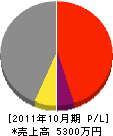 内田組 損益計算書 2011年10月期