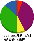 小松工務店 貸借対照表 2011年6月期