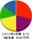 岡本工務所 貸借対照表 2012年9月期