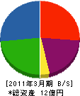 菊次建設 貸借対照表 2011年3月期