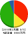 長尾工務店 貸借対照表 2010年2月期