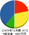 森本組興業 貸借対照表 2009年12月期