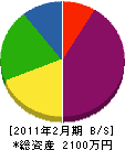 隅田組 貸借対照表 2011年2月期