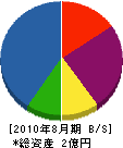*岡住建 貸借対照表 2010年8月期 *岡住建 貸借対照表 2010年8月期