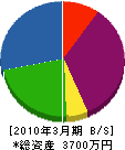 新田電気 貸借対照表 2010年3月期