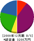 鹿島電設工業 貸借対照表 2008年12月期