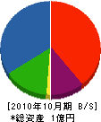 本橋工務店 貸借対照表 2010年10月期