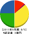 西奈美組 貸借対照表 2011年9月期