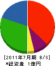 中垣建設 貸借対照表 2011年7月期