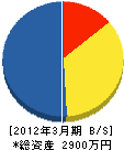 佐川組 貸借対照表 2012年3月期