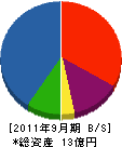 宍粟住建 貸借対照表 2011年9月期