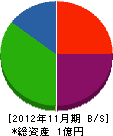 田中組 貸借対照表 2012年11月期