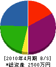 眞電 貸借対照表 2010年4月期