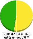 佐々木土木 貸借対照表 2009年12月期