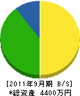 金澤組 貸借対照表 2011年9月期
