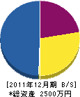 八島工務店 貸借対照表 2011年12月期
