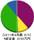 井澤組 貸借対照表 2011年4月期