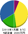 大日本製畳 貸借対照表 2013年1月期
