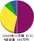 福田造園 貸借対照表 2009年12月期