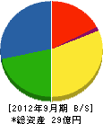 松田電気工業 貸借対照表 2012年9月期
