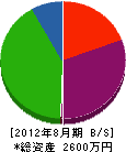 勝又土木 貸借対照表 2012年8月期