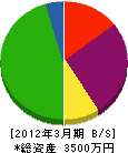 成田建設 貸借対照表 2012年3月期