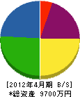 平川建設 貸借対照表 2012年4月期