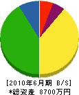 須藤建設 貸借対照表 2010年6月期