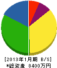 川内林業 貸借対照表 2013年1月期