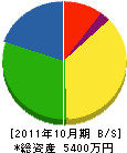 玉田建具 貸借対照表 2011年10月期