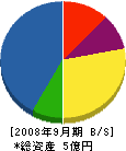 平和電工 貸借対照表 2008年9月期