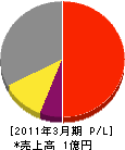 対馬電設 損益計算書 2011年3月期