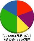 日新電工 貸借対照表 2012年4月期