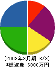丸正佐藤建設 貸借対照表 2008年3月期