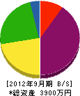 佐藤設備工業 貸借対照表 2012年9月期