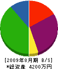 宮田組 貸借対照表 2009年8月期