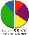 山田工業 貸借対照表 2012年4月期