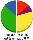 明光広芸 貸借対照表 2009年10月期