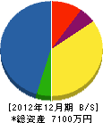 大隈組 貸借対照表 2012年12月期