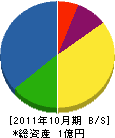 上田チップ工業 貸借対照表 2011年10月期