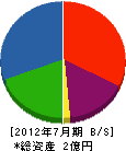 井田組 貸借対照表 2012年7月期