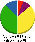 角田造園 貸借対照表 2012年5月期