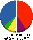 吉加江土木 貸借対照表 2010年3月期