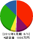 藤田水道工業 貸借対照表 2012年6月期