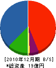 元浜組 貸借対照表 2010年12月期