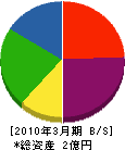 松井組 貸借対照表 2010年3月期