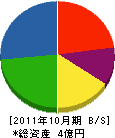 竜南土木工業 貸借対照表 2011年10月期