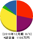 山吉建設 貸借対照表 2010年12月期